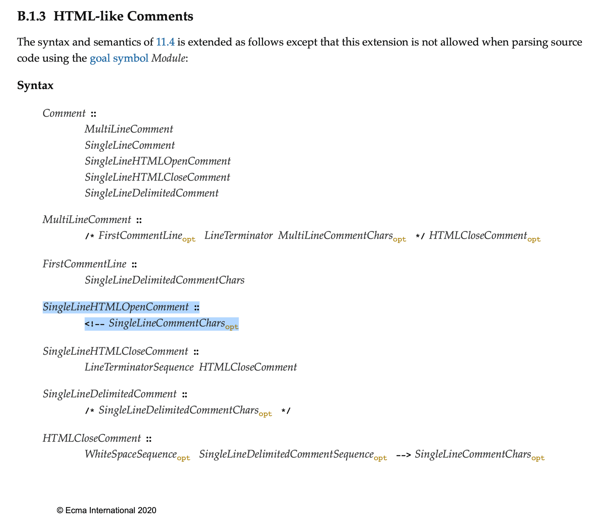 ECMAScript spec